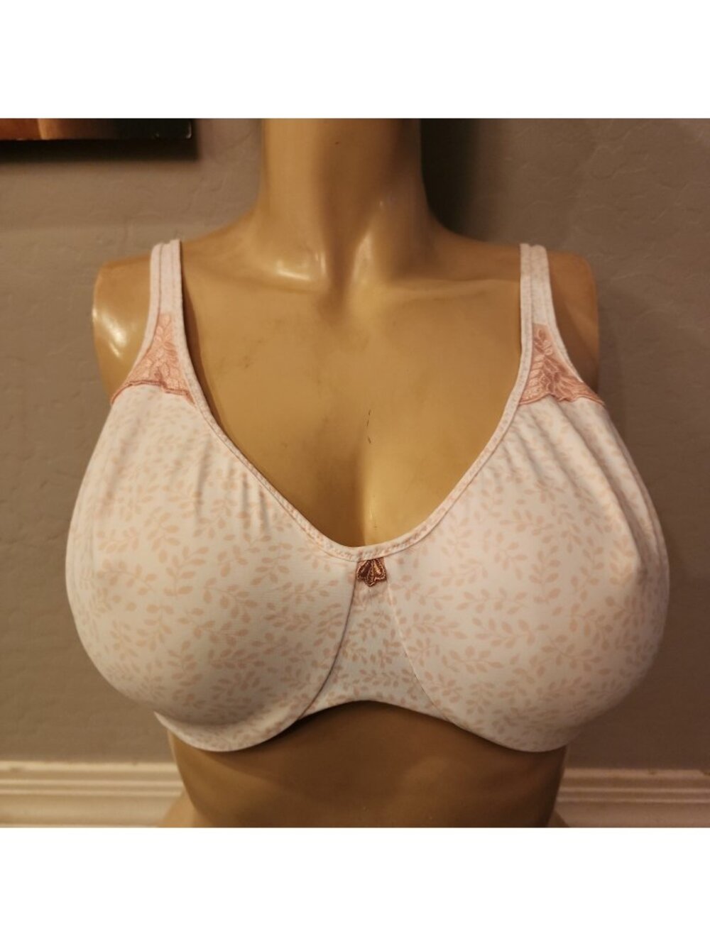 Bali Bra 38D Pink Floral Underwire Unlined 3385